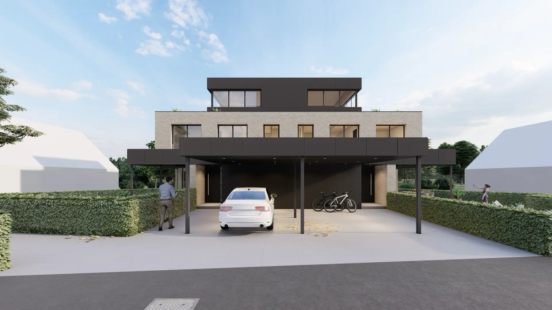 BK stilvolle und moderne doppelhaushaelfte architekturbuero toebben Muensterland 3