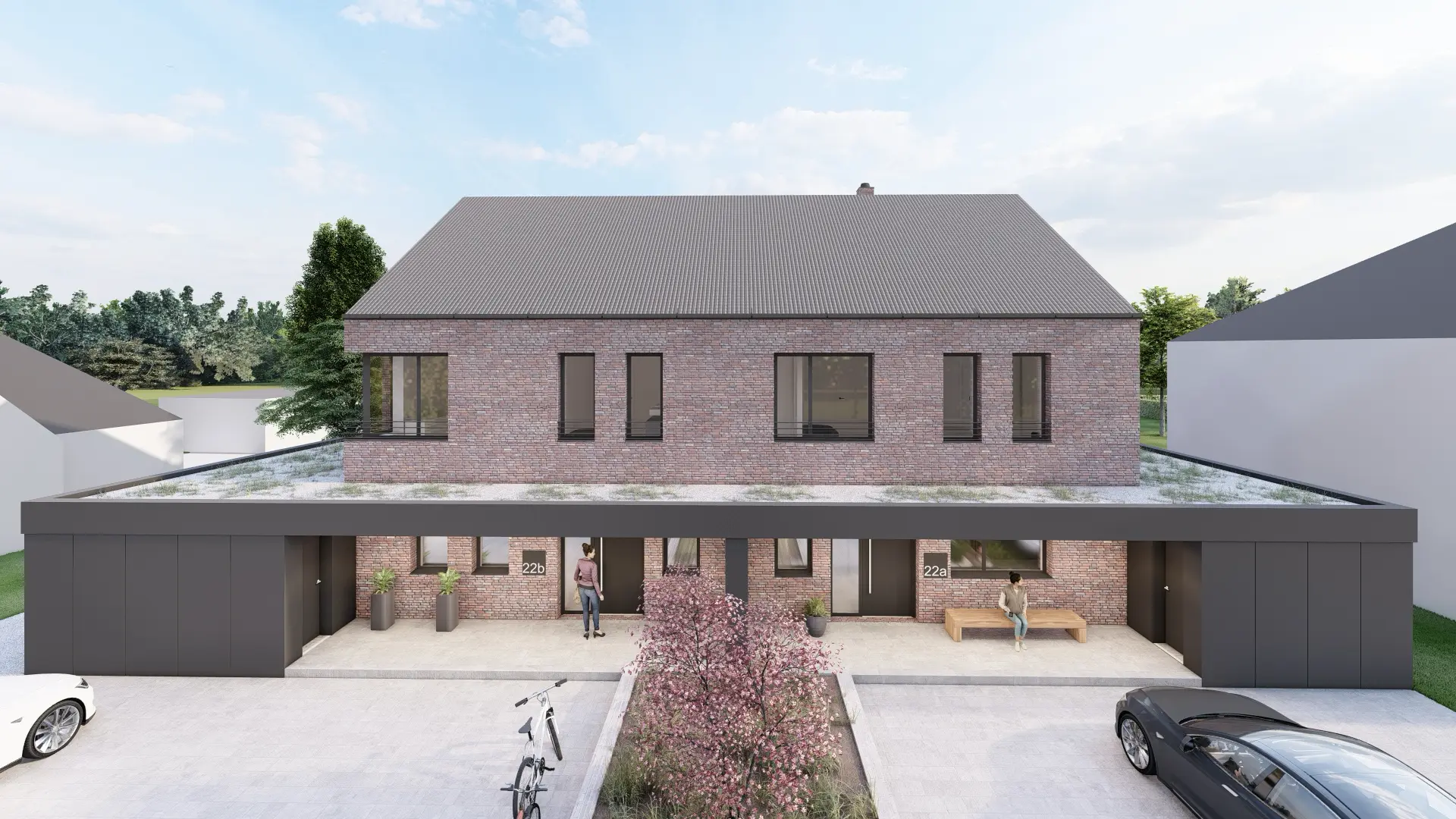 La Biosthétique modernes doppelhaus in wettringen architekturbuero toebben Muensterland 1