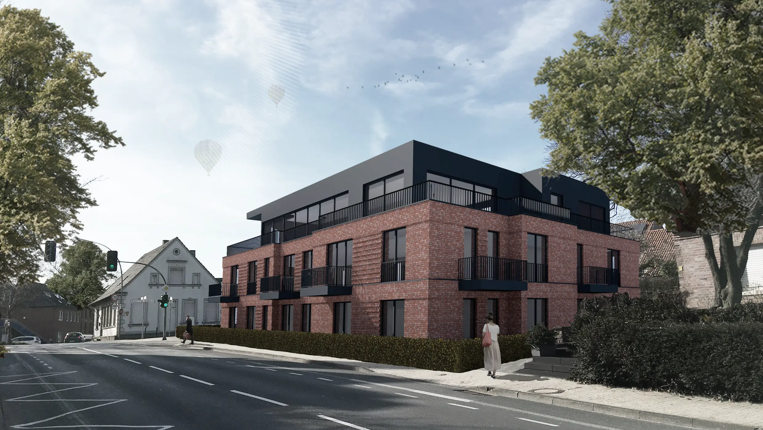 S entwurf und planung eines modernen mehrfamilienhauses architekturbuero toebben Muensterland 1