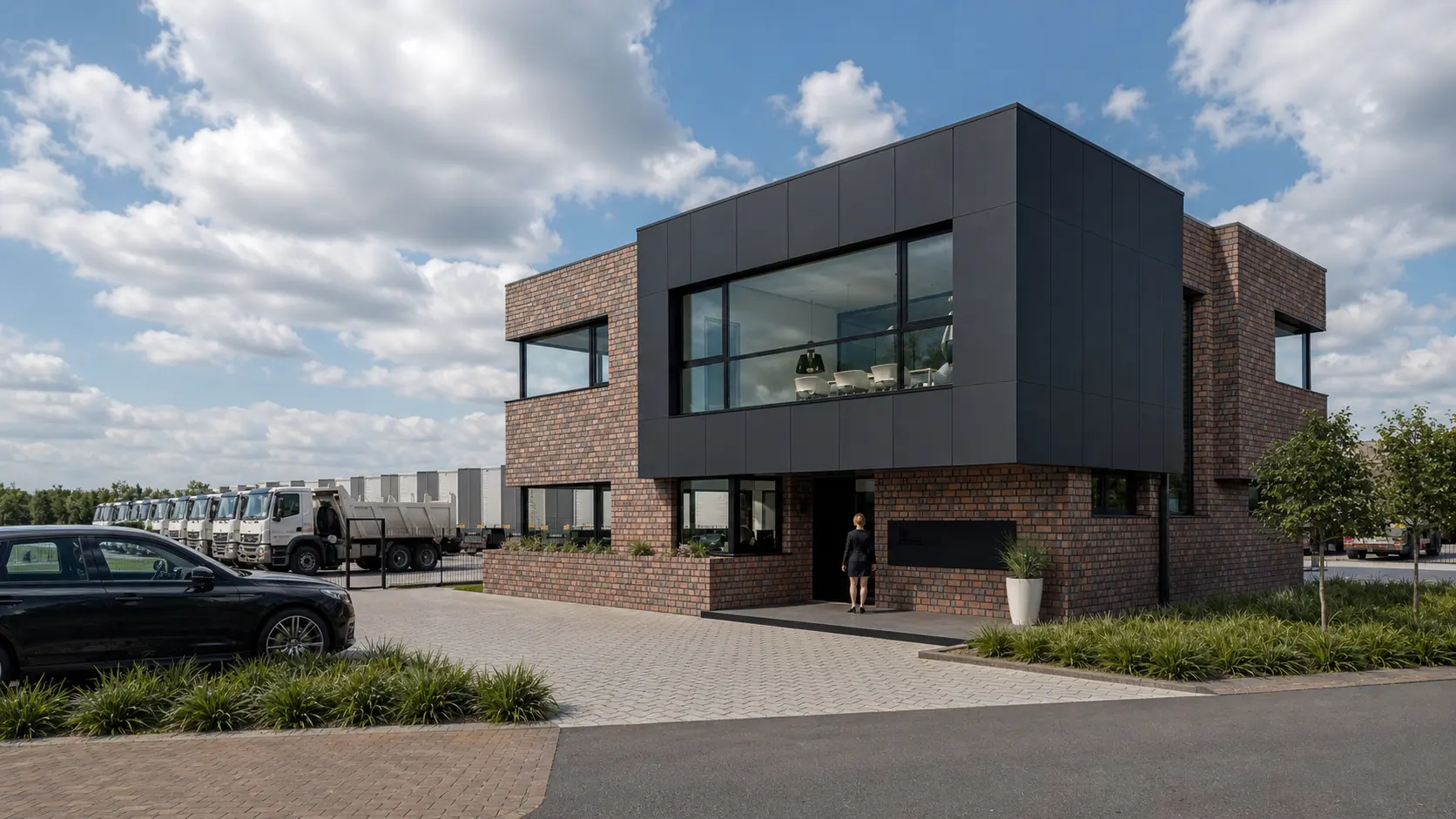 buerogebaeude K modernes verwaltungsgebaeude in nordwalde architekturbuero toebben Muensterland Rendering 1