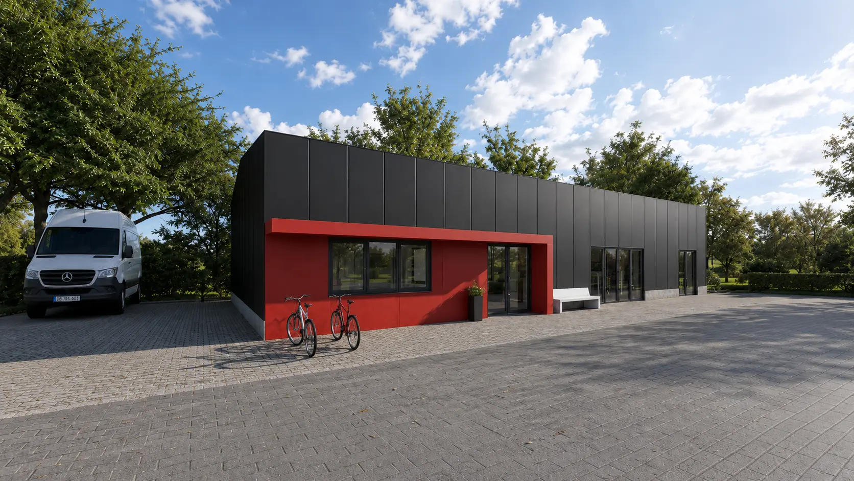 LAGERHALLE K  – Neubau einer Lagerhalle mit Büroräumen in Ostbevern
